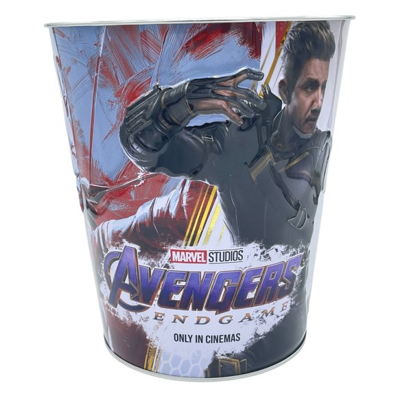 Marvel Dining Avengers Endgame Hawkeye Popcorn Tin Bucket Rare Marvel Studios Exclusive
